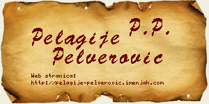 Pelagije Pelverović vizit kartica